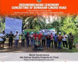 Groundbreaking Ceremony in Concreting of Digal Road (Phase 2) in Municipality of Buluan, Maguindanao.
